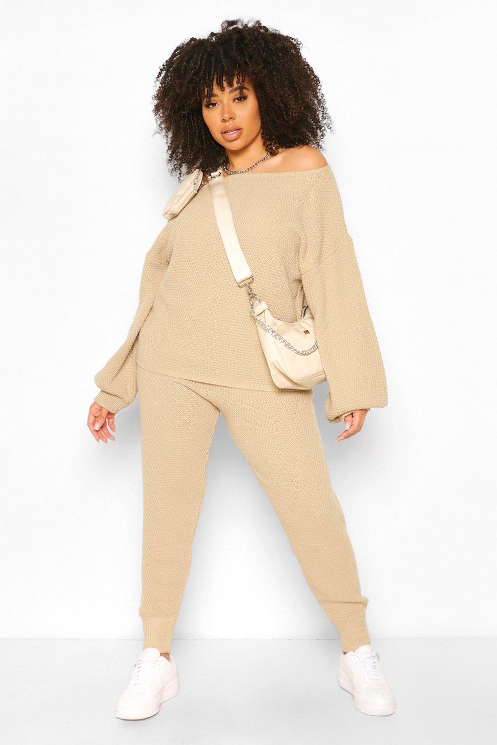 Puff sleeve jogger set deals