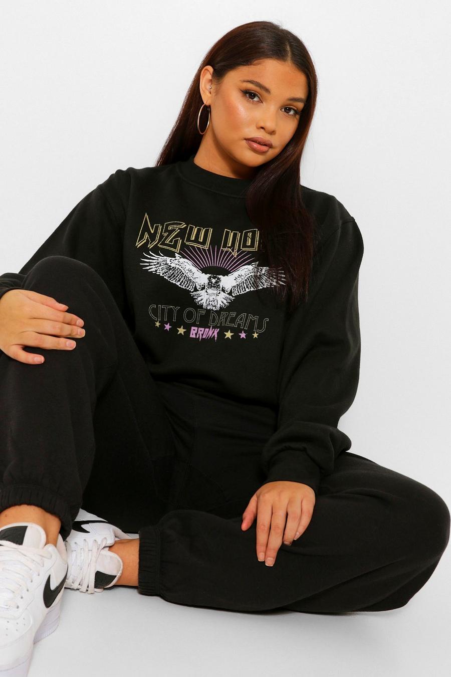 Black Plus New York Band Sweatshirt image number 1