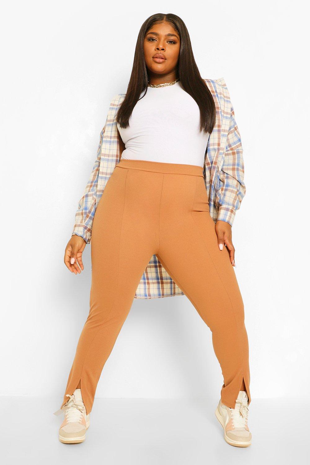 Front split hem outlet trousers