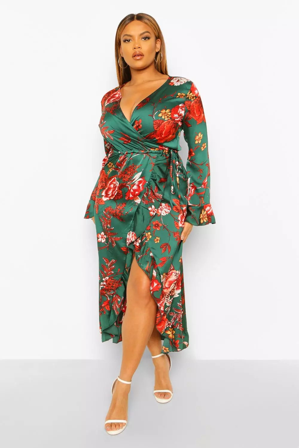 Plus store wrap dress