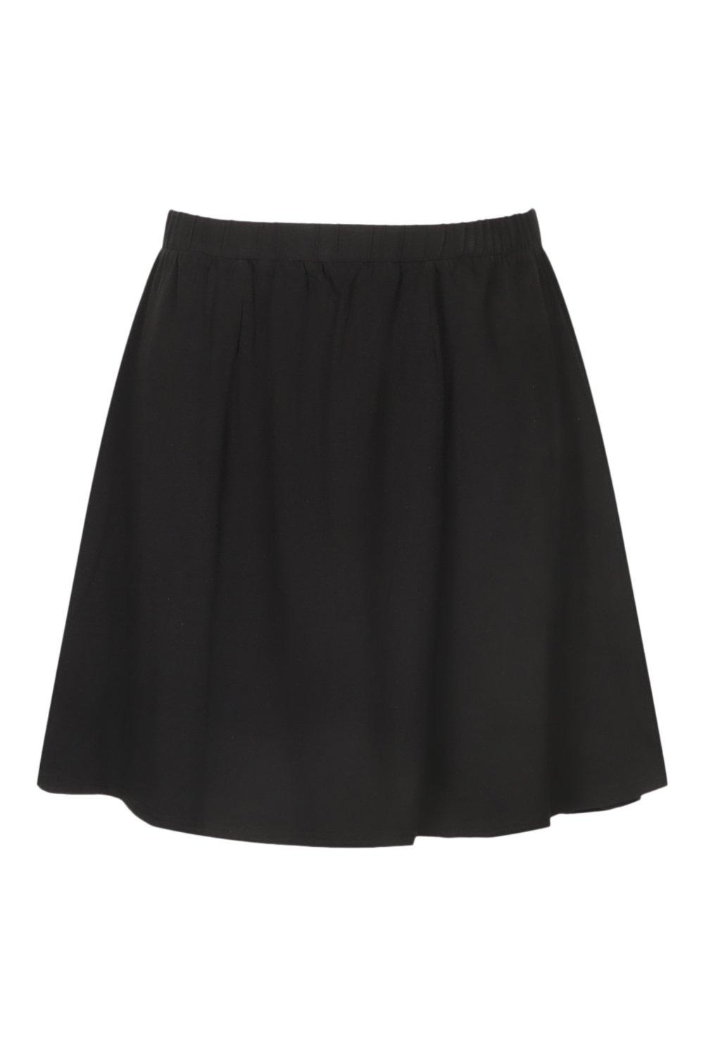 basic black skater skirt