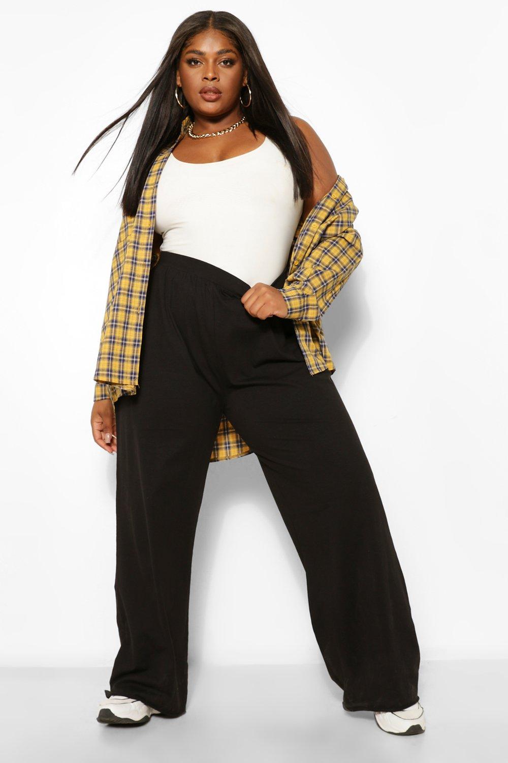 Plus Cotton Basic Wide Leg | boohoo