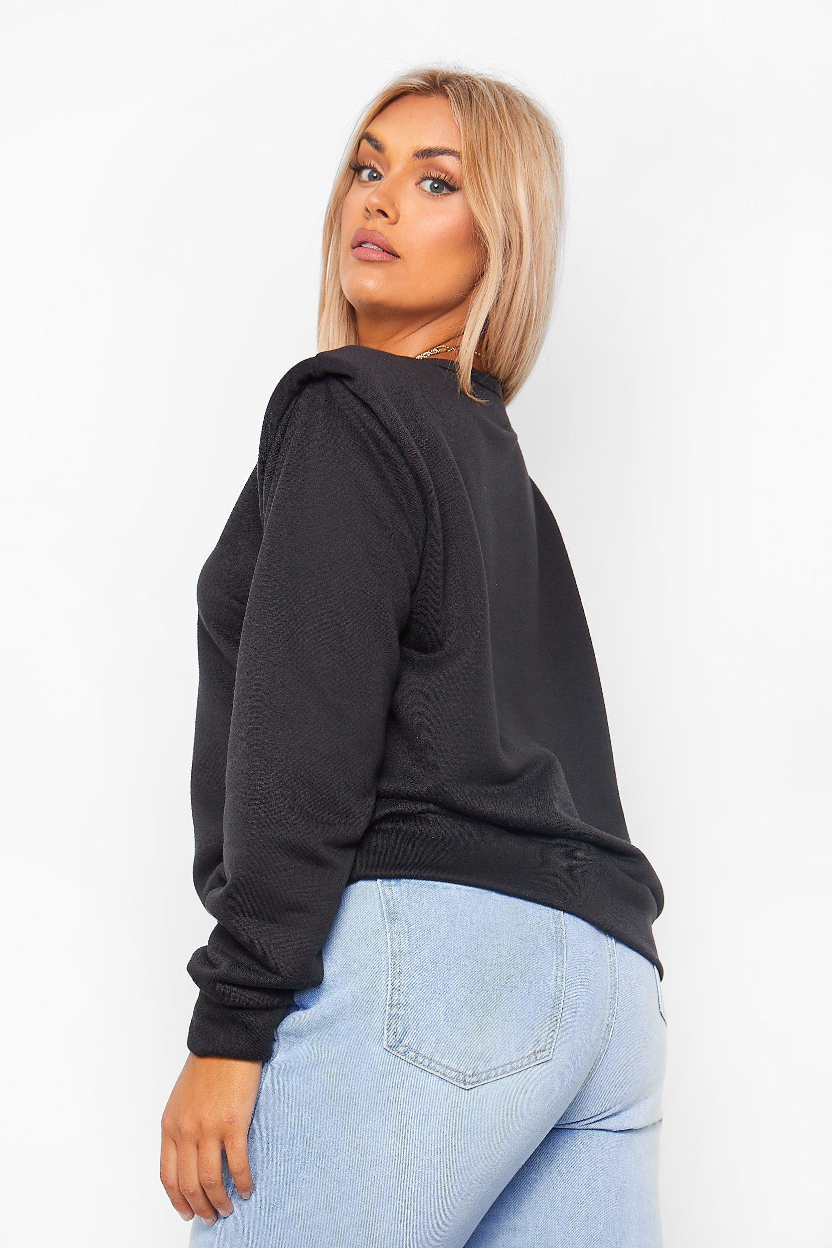 Shoulder padded online sweatshirt