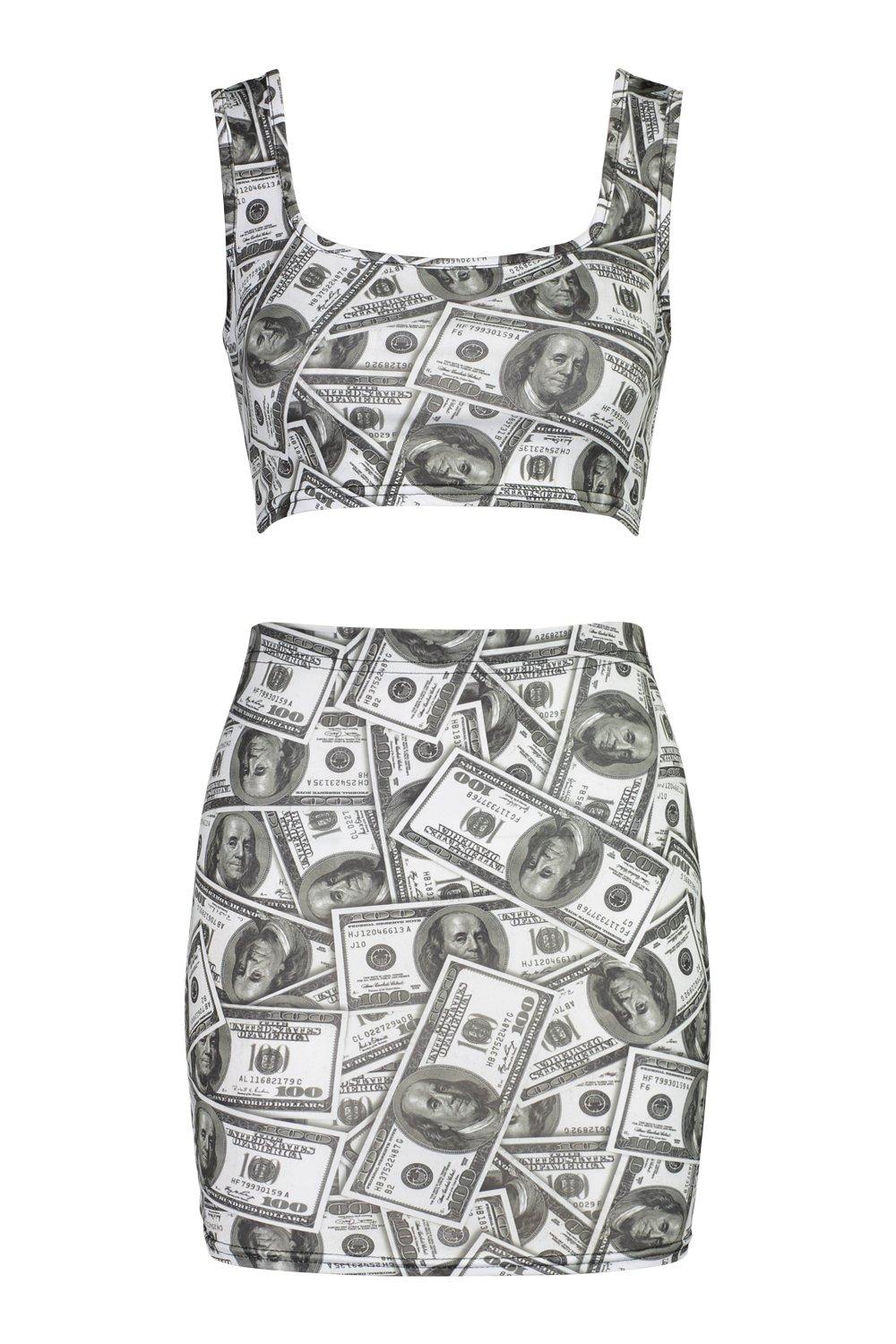 money print skirt