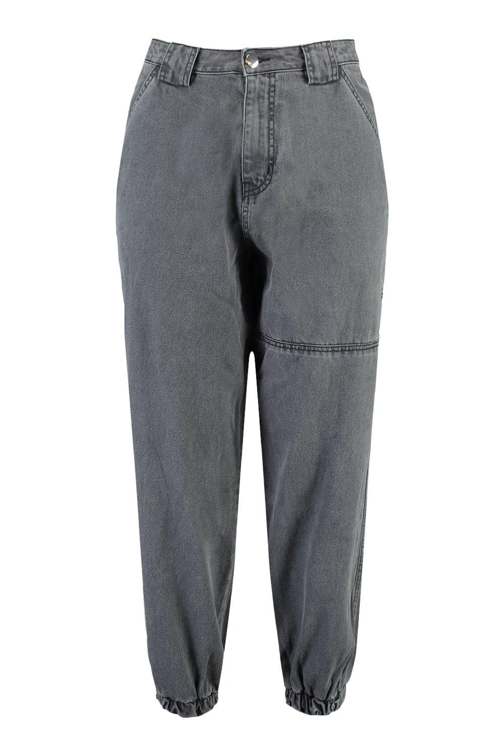 Plus size jean jogger pants on sale