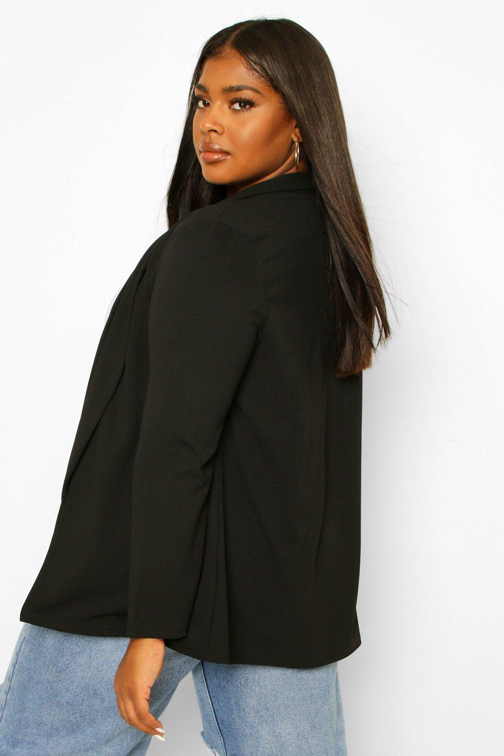 Plus size tuxedo blazer sales