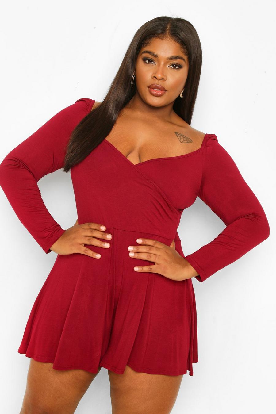 Berry Plus Jersey Long Sleeve Flippy Playsuit image number 1