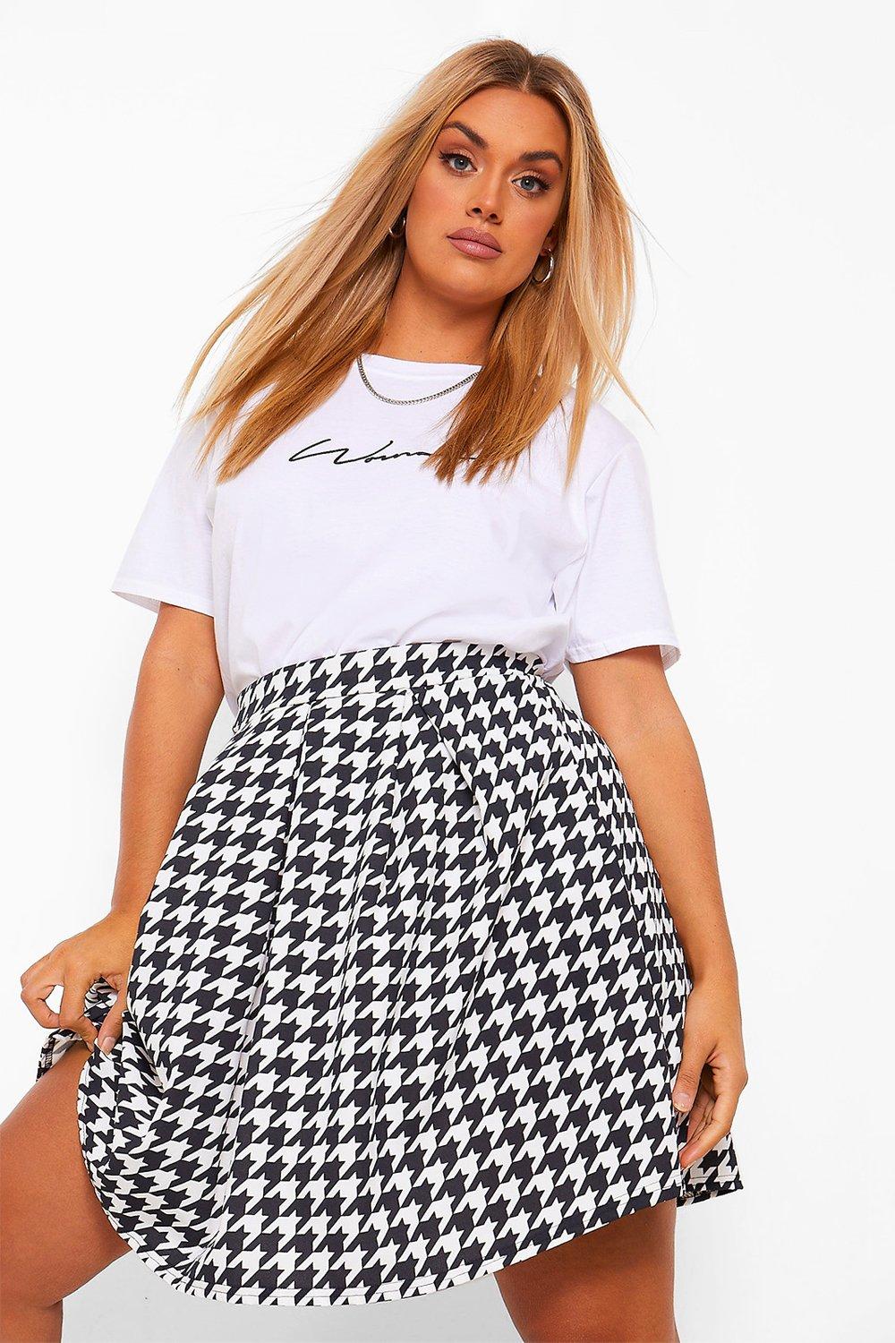 dogtooth skater skirt