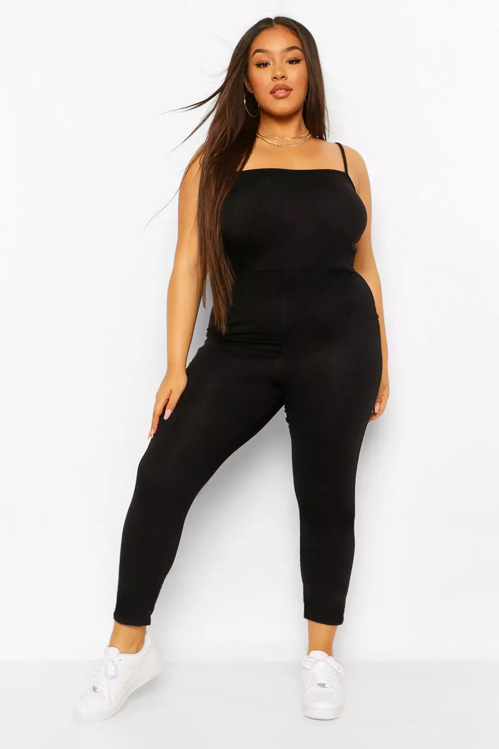 Plus size jersey store jumpsuit