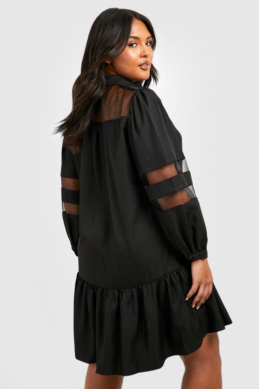 Black chiffon tunic store dress