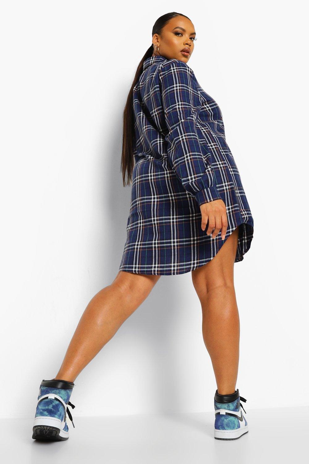 Boyfriend shirt dress store plus size