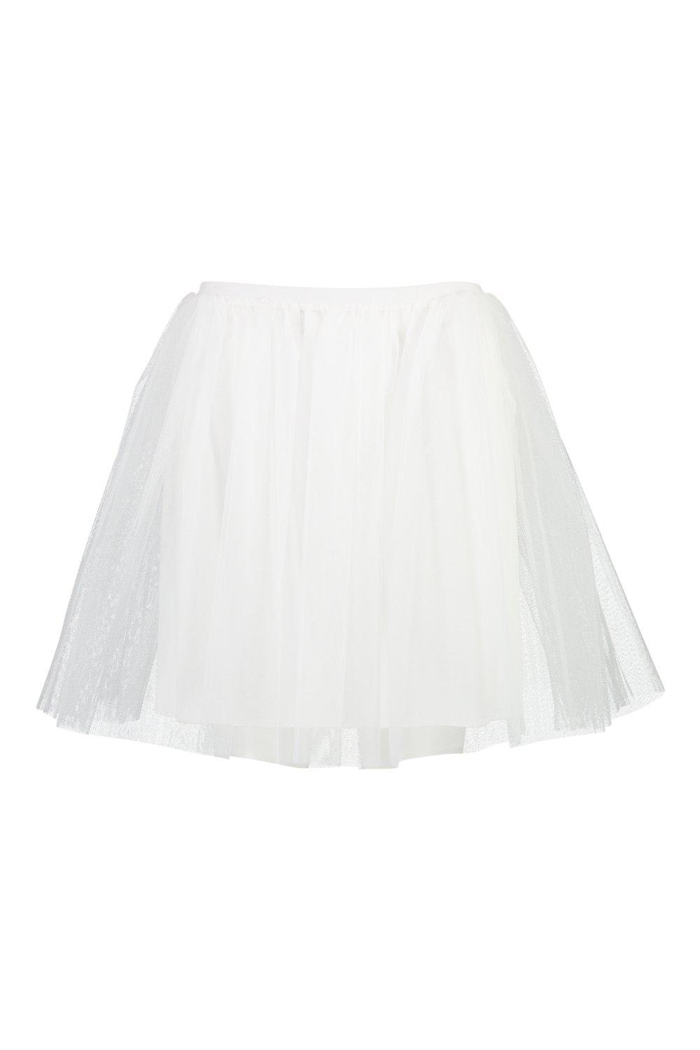white tutu mini skirt