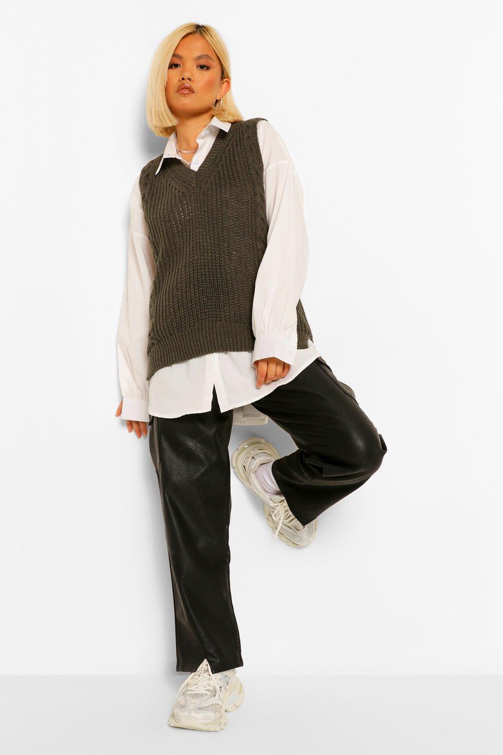 knitted vest boohoo