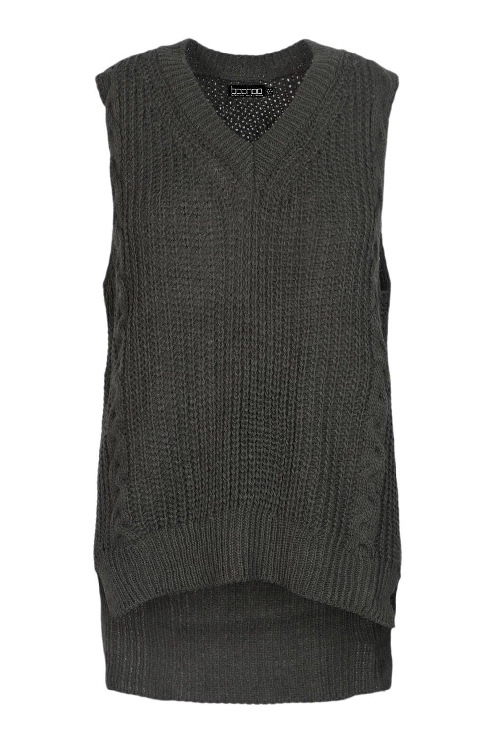 knitted vest boohoo