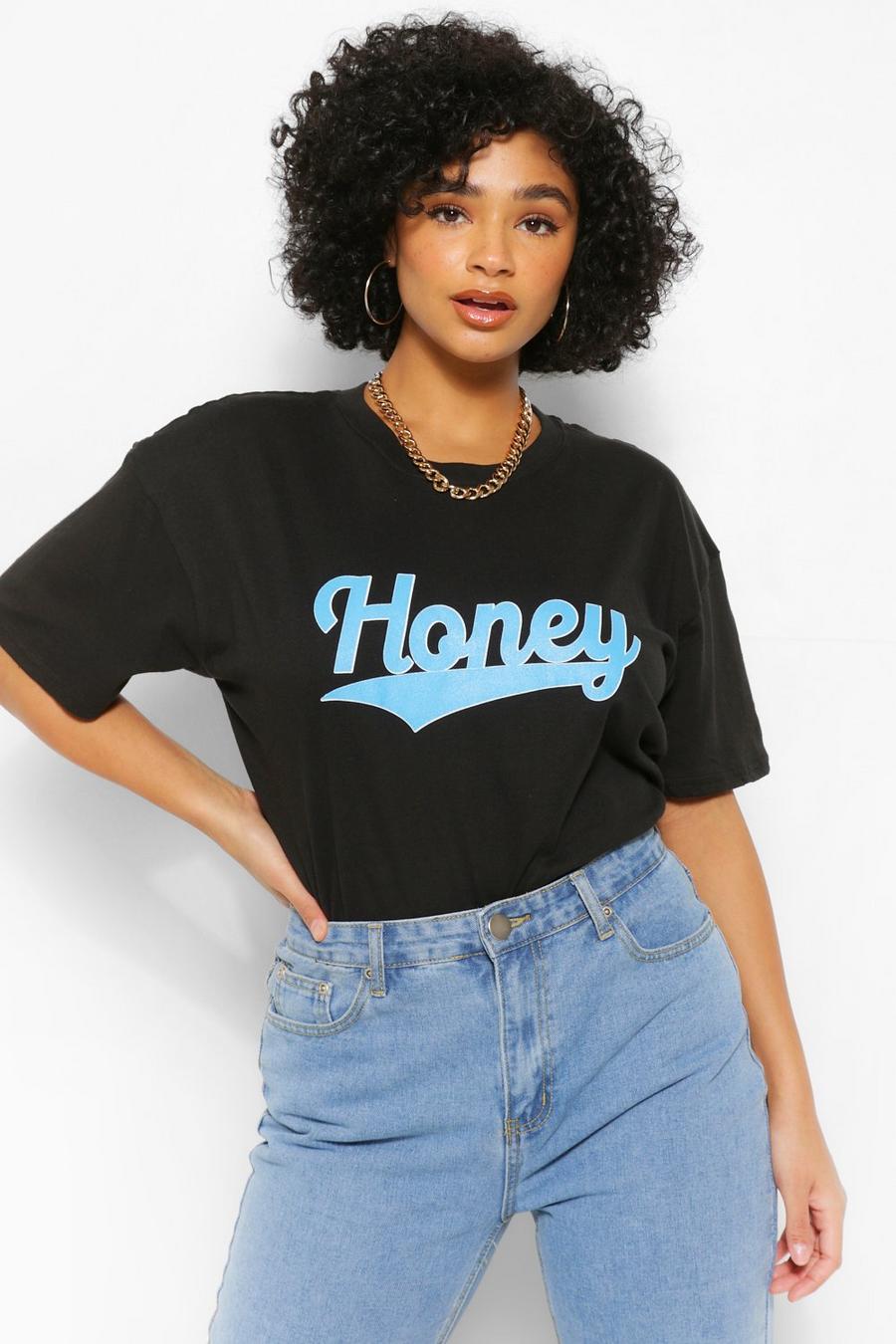 Black Plus - "Honey" T-shirt med tryck image number 1