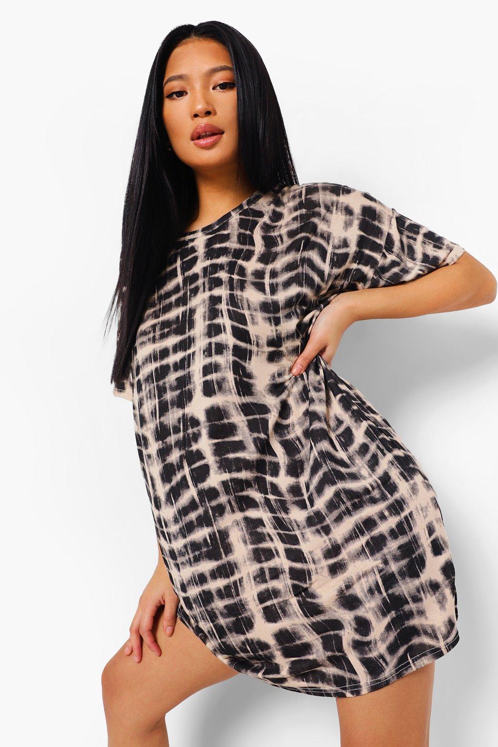 boohoo leopard print shirt dress