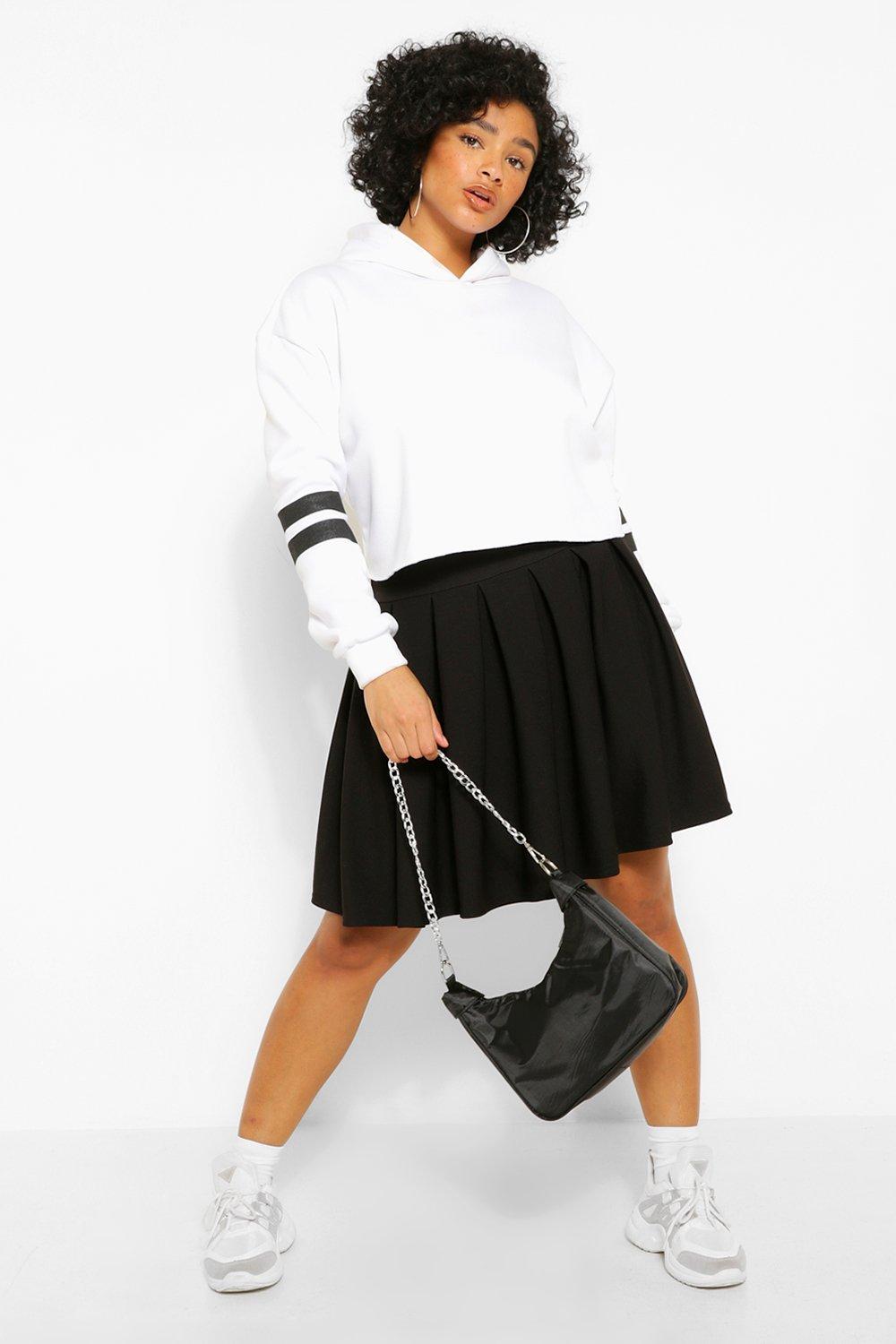 Jersey Knit Pleated Tennis Skirt