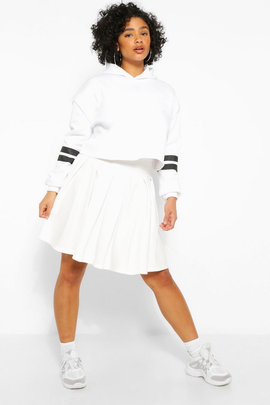 Ivory Plus Pleated Tennis Skirt image number 1