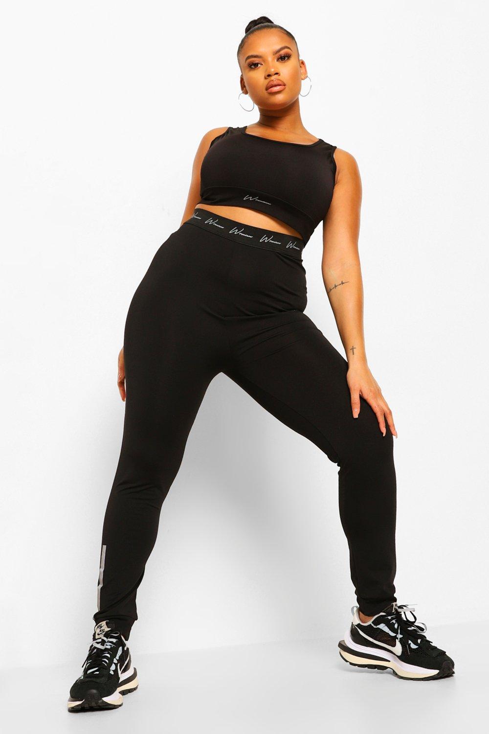 boohoo plus size leggings