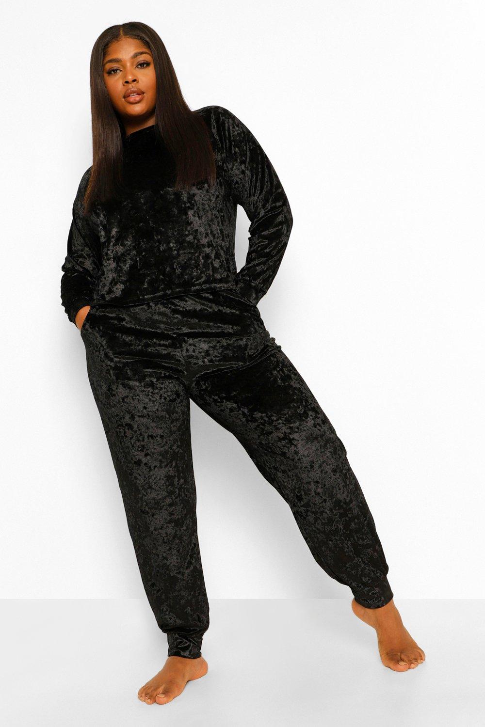 Plus Crushed Velvet Tracksuit boohoo CA