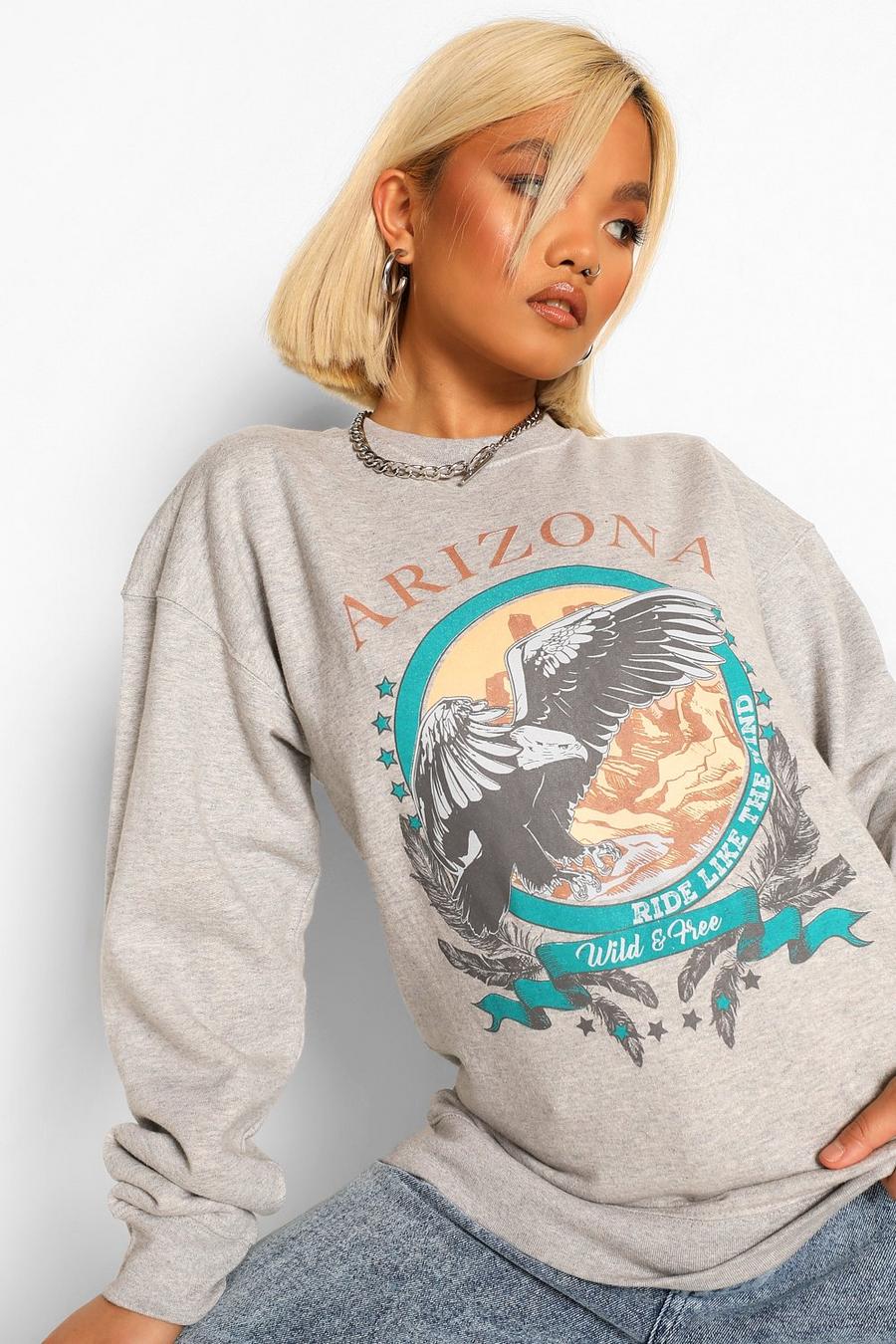 Grey marl Petite 'Arizona' Sweatshirt image number 1