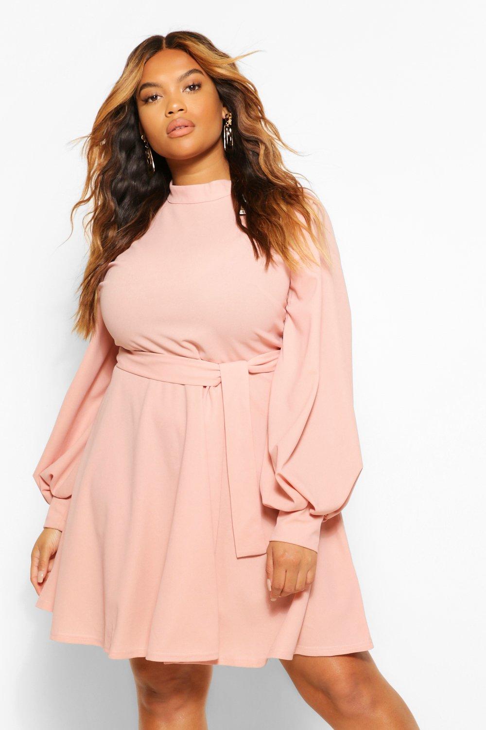 Plus size dresses shop with sleeves uk