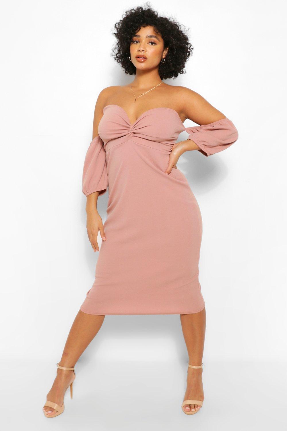 robe col bardot grande taille