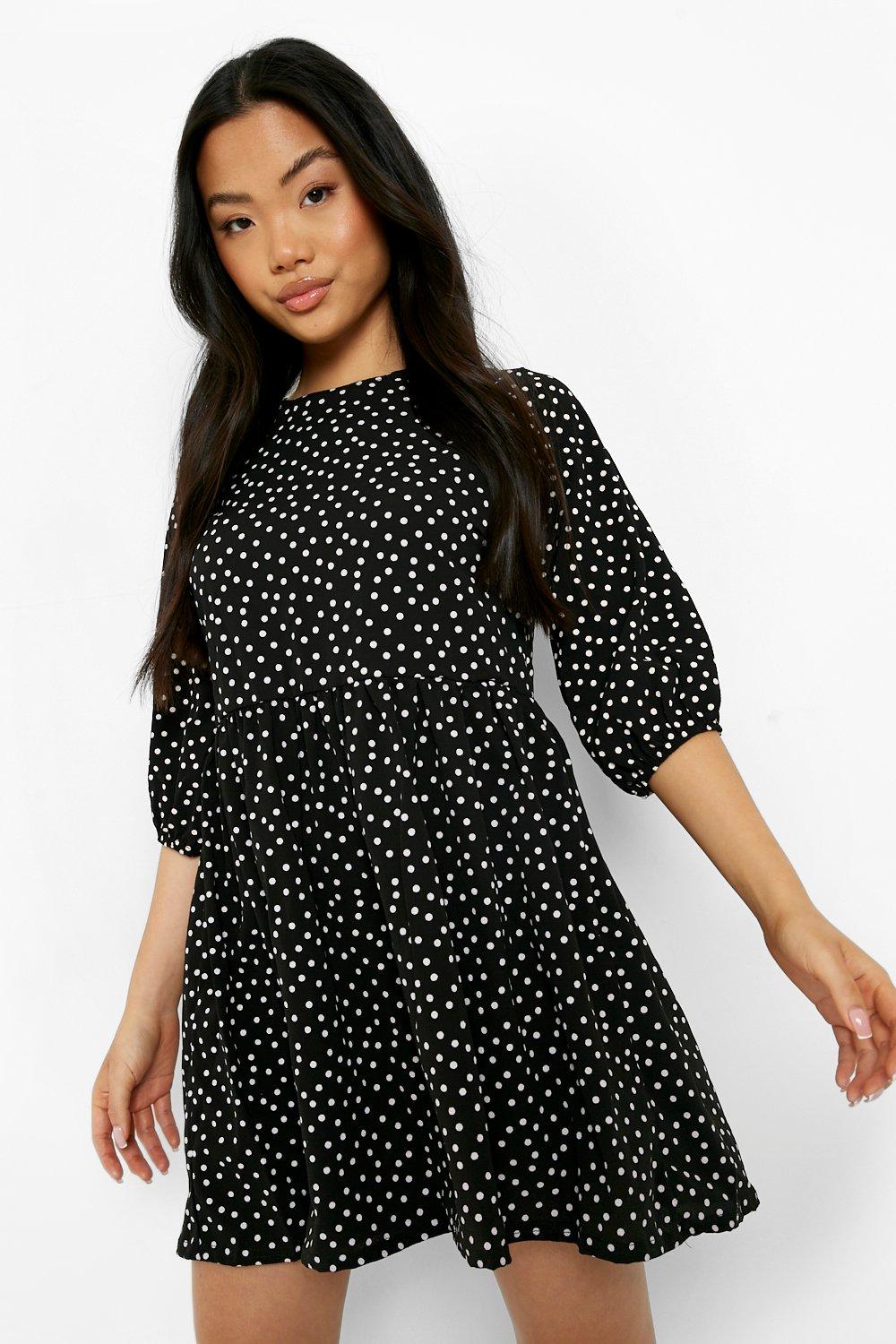 Boohoo petite smock store dress