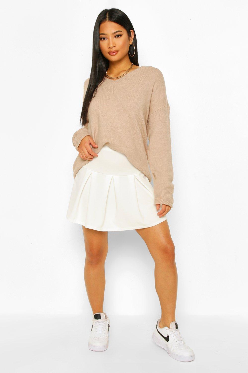 white skort boohoo