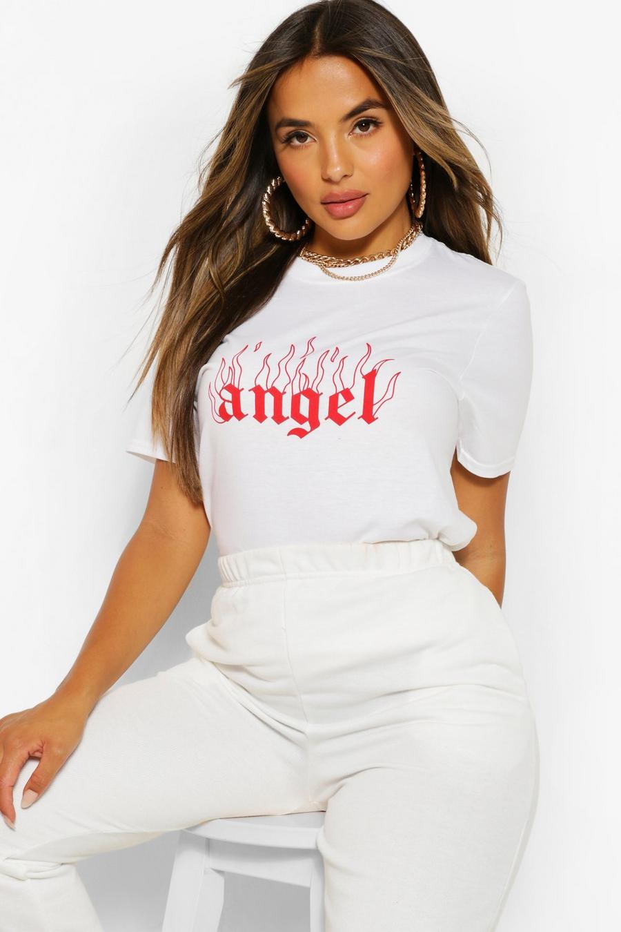 White Petite 'Angel' T-Shirt image number 1