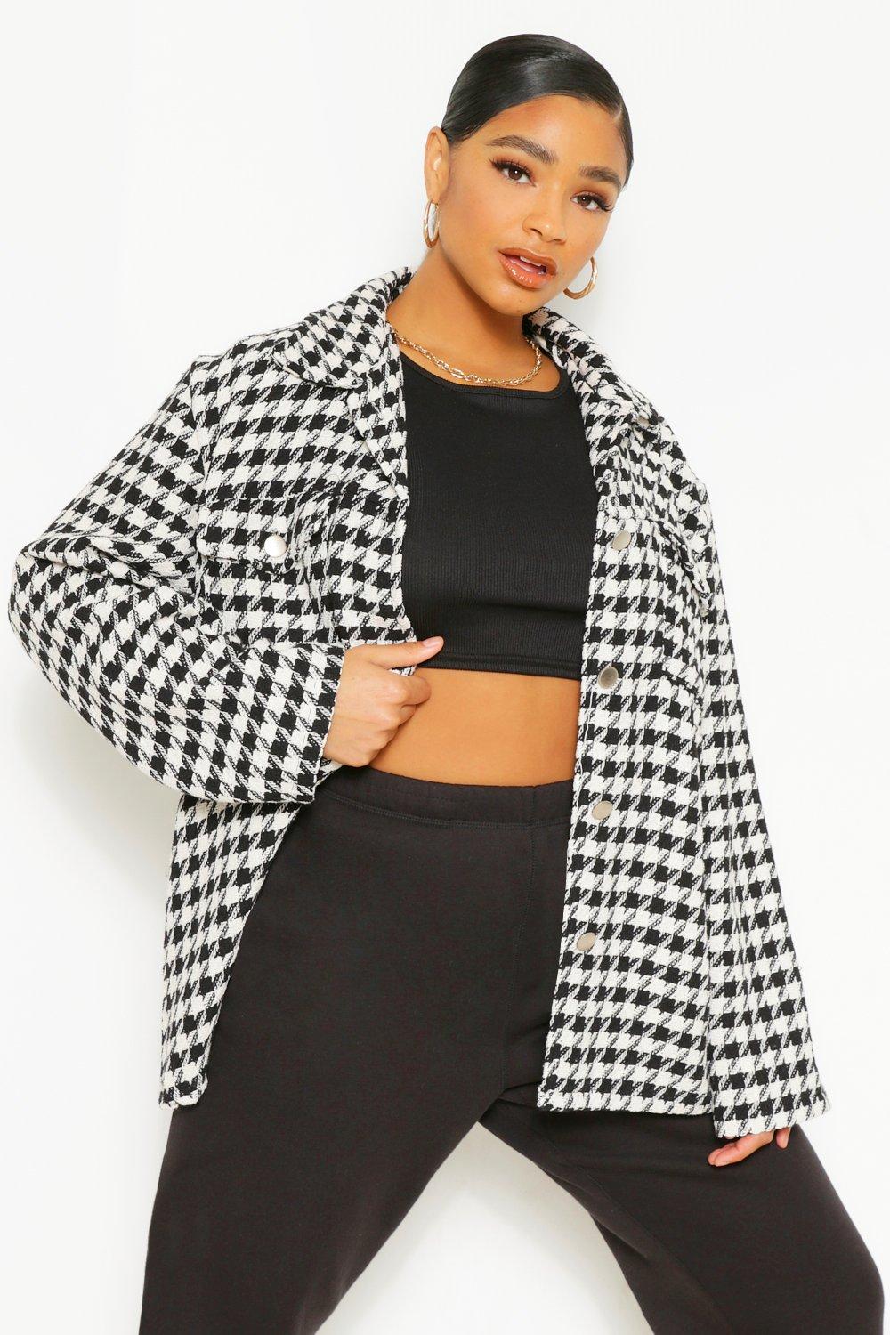 dogtooth jacket plus size