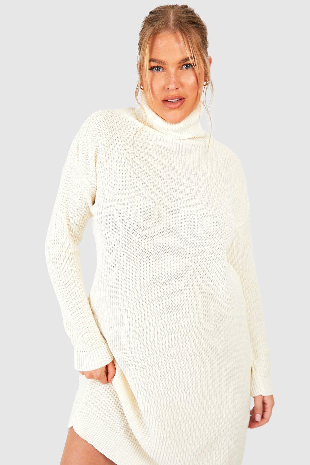 Grande taille Robe pull a col roule boohoo FR