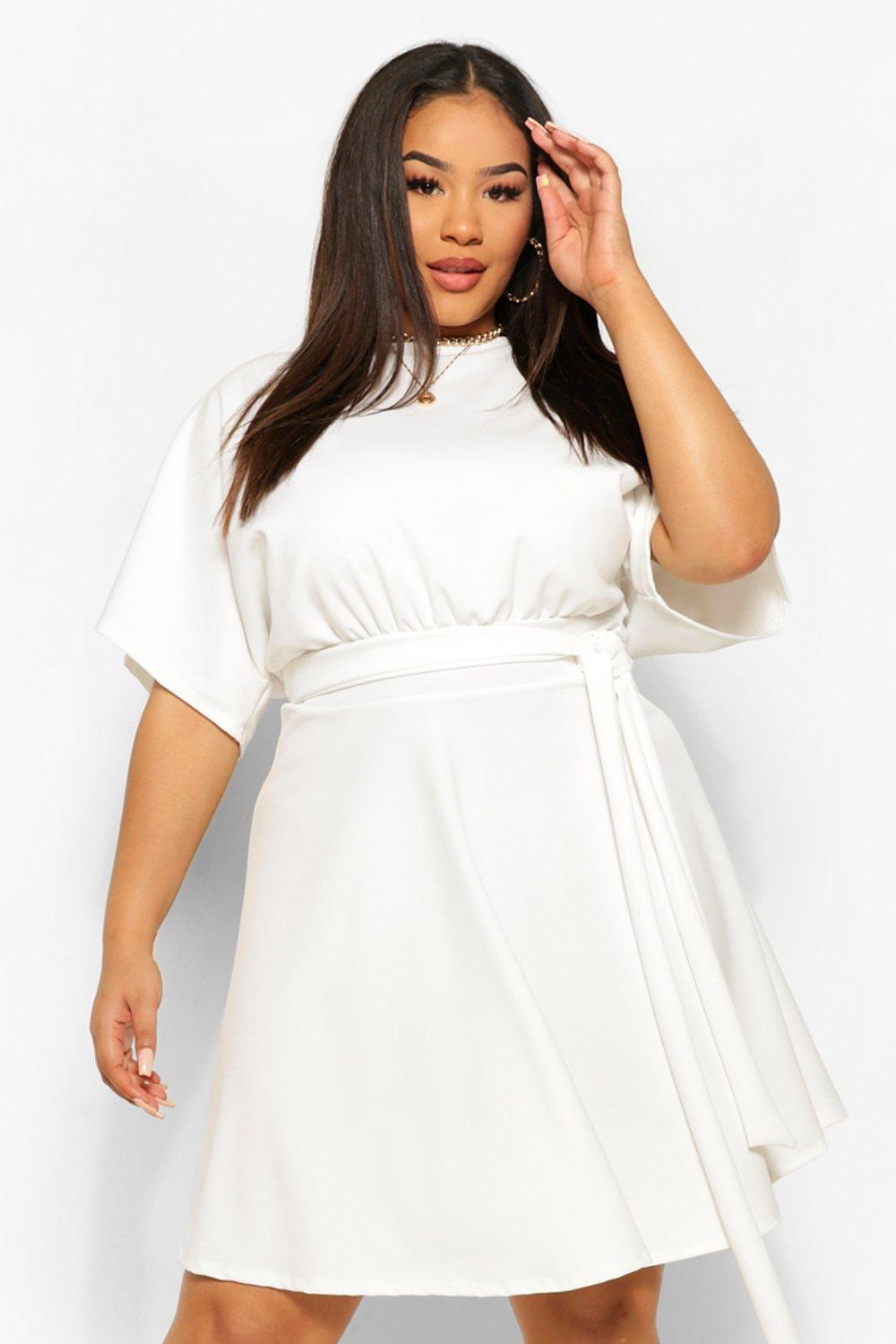 tie waist skater dress