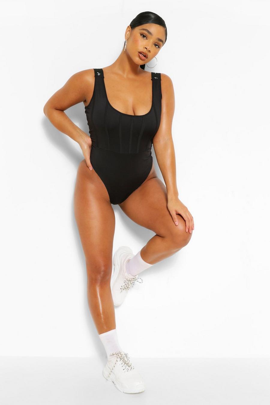 Black Plus Woman Tape Binding Detail Body image number 1
