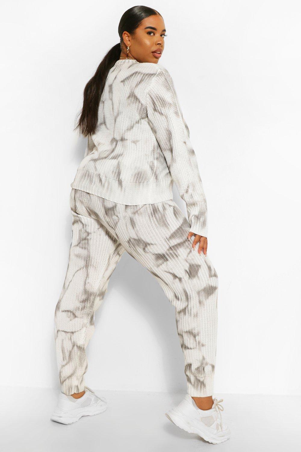 Grande taille Ensemble jogging confortable et pull tie dye boohoo