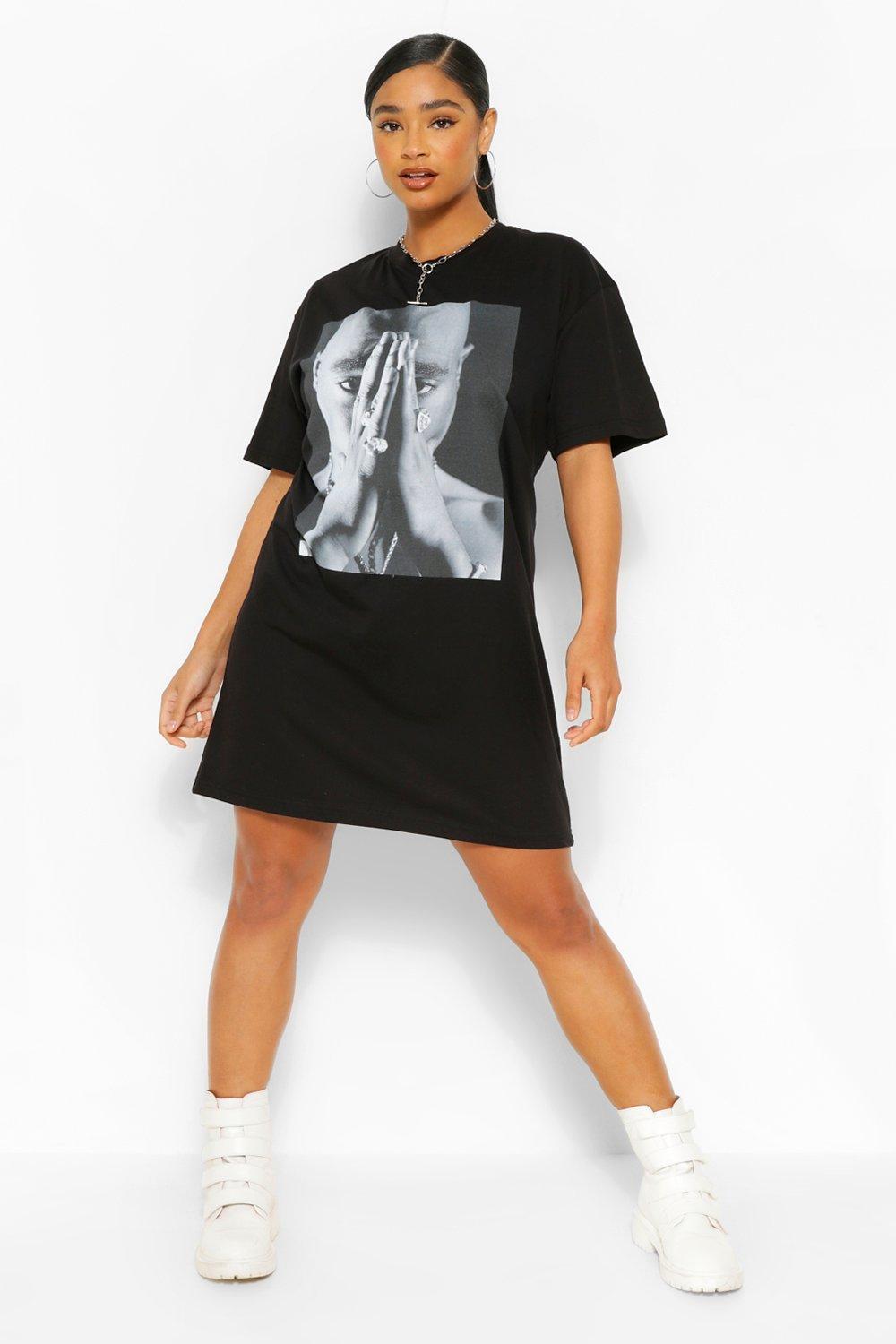 Tupac t shirt 2024 dress plus size