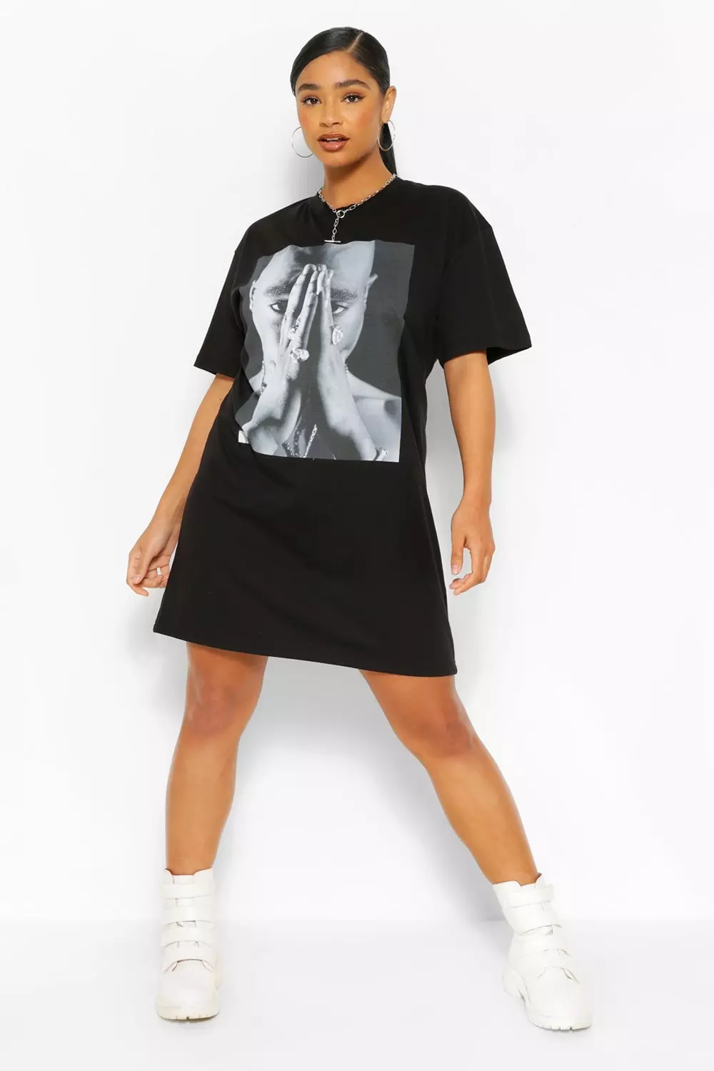 Tupac t shirt 2025 dress plus size