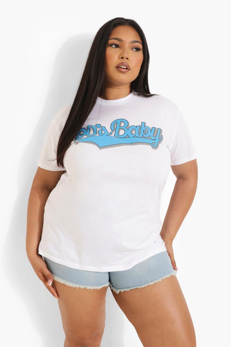 Grande taille - T-shirt à imprimé 90's baby, Blue image number 1
