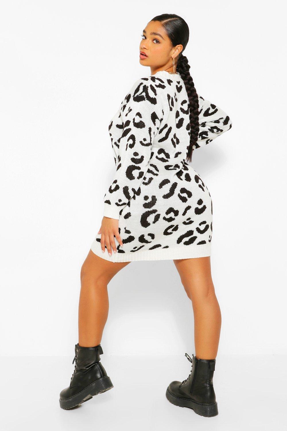 boohoo star leopard print dress