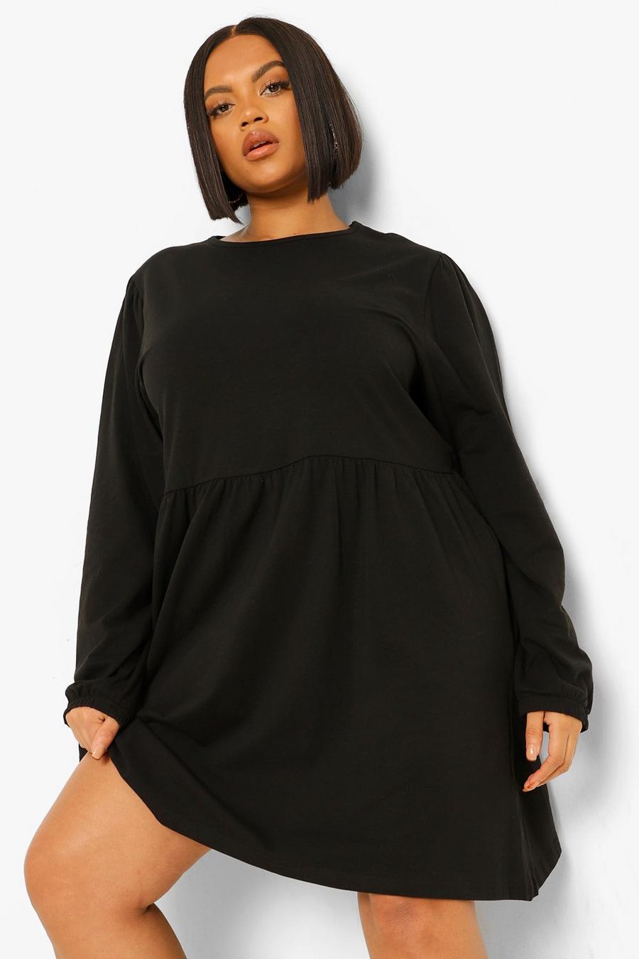 Black Plus - Oversize klänning i jersey image number 1