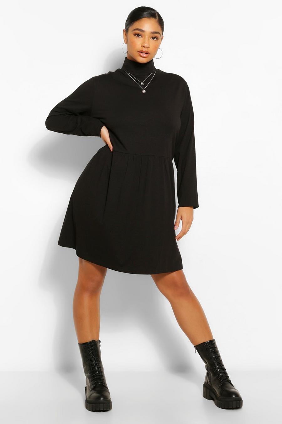 Black Plus - Långärmad klänning med polokrage image number 1