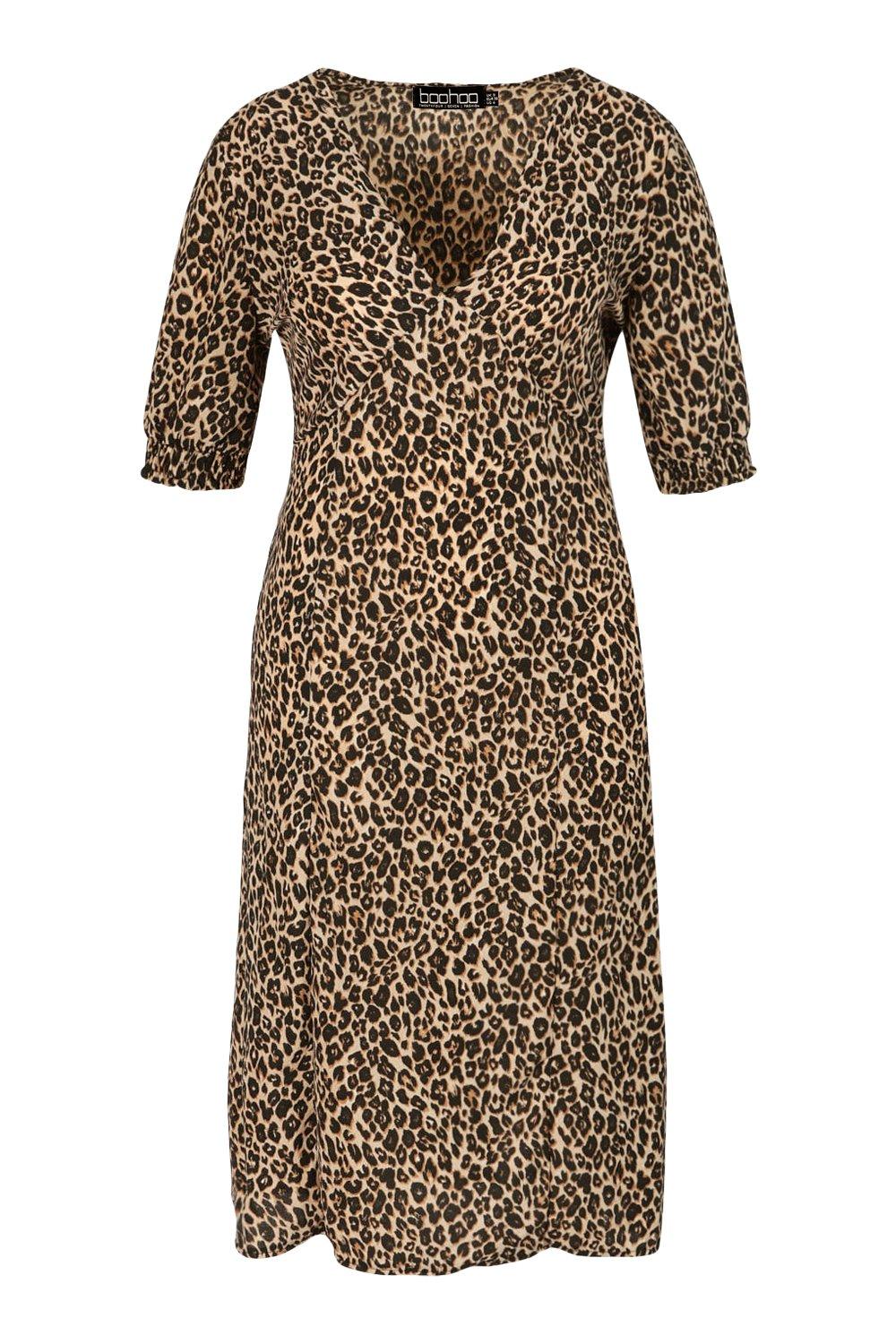 leopard tea dress