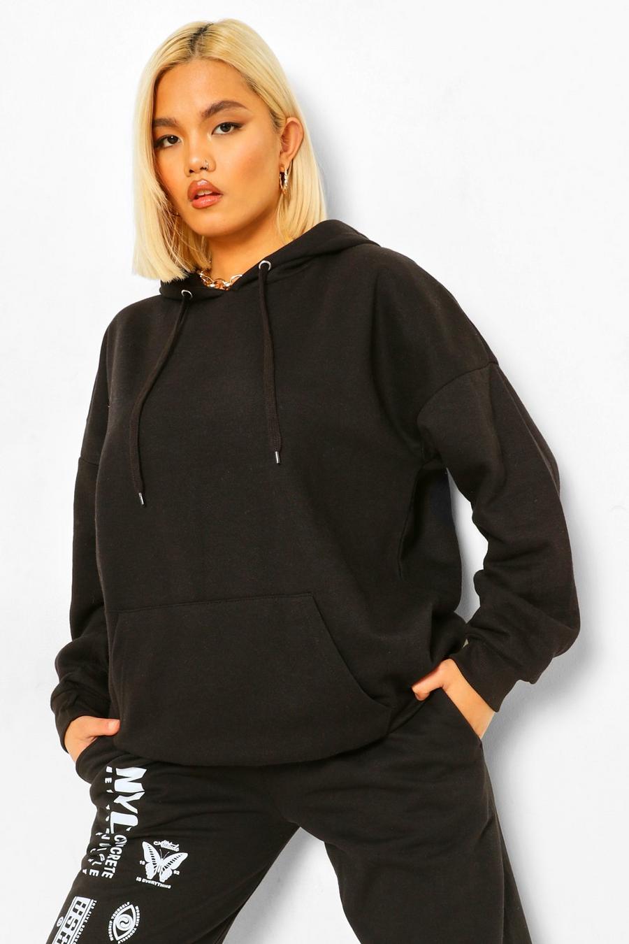 Black Petite Oversized Hoodie image number 1