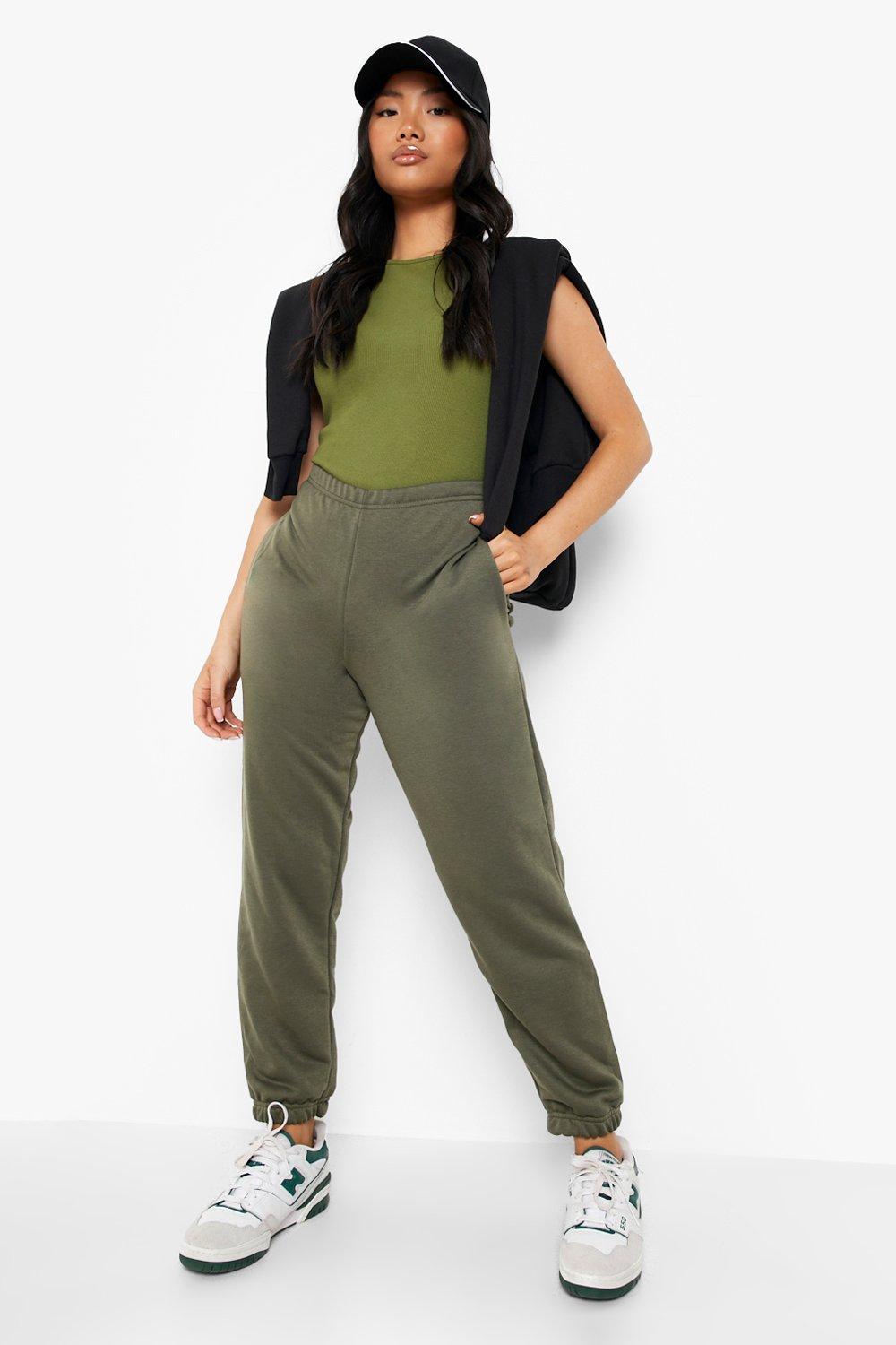 KHAKI Basic cuffed joggers, Womens Joggers