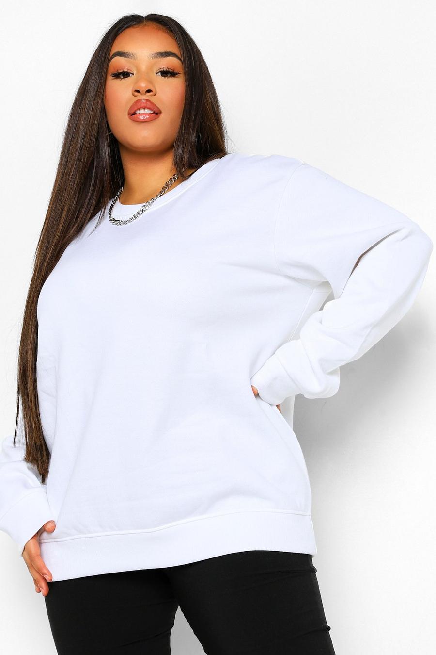 White Plus - Basic Oversize sweatshirt image number 1