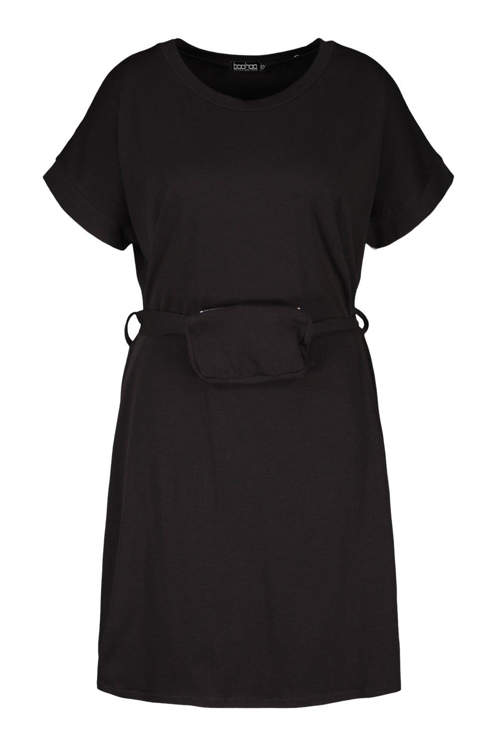 black jersey t shirt dress