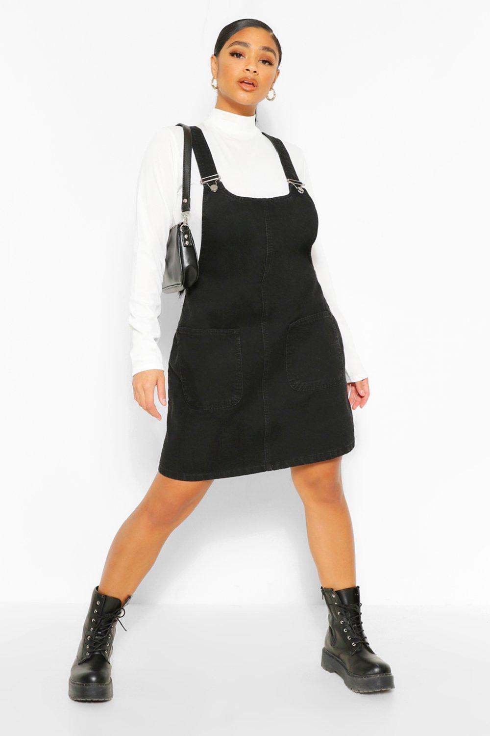 grey pinafore dress womens