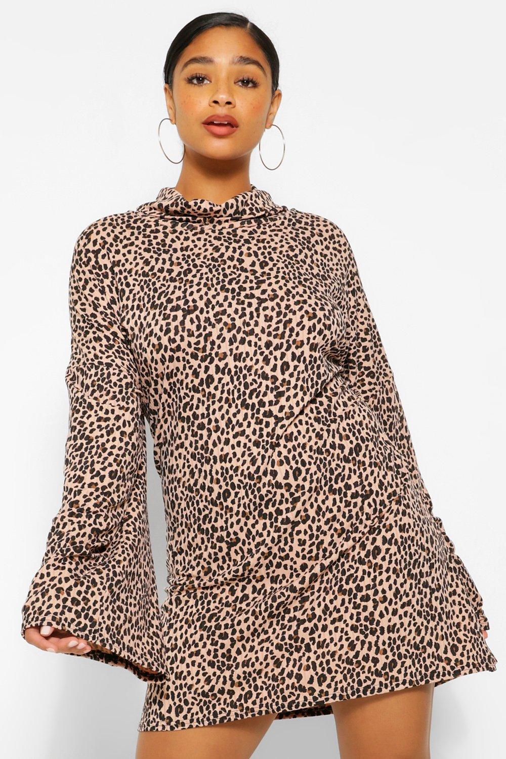 fur sleeve jumper dress