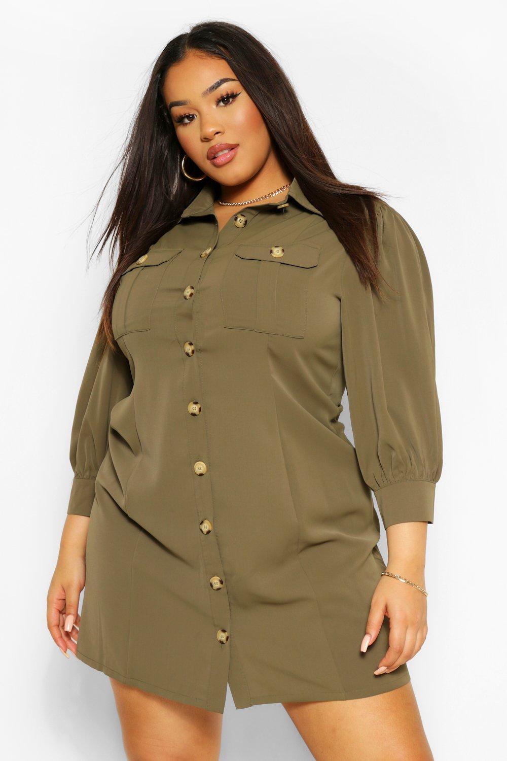 plus size shirt dress with pockets