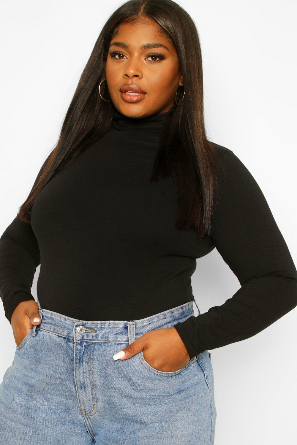 Plus size hot sale polo neck